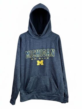 Colosseum Michigan Go Blue Men's Charcoal Hoodie Medium
